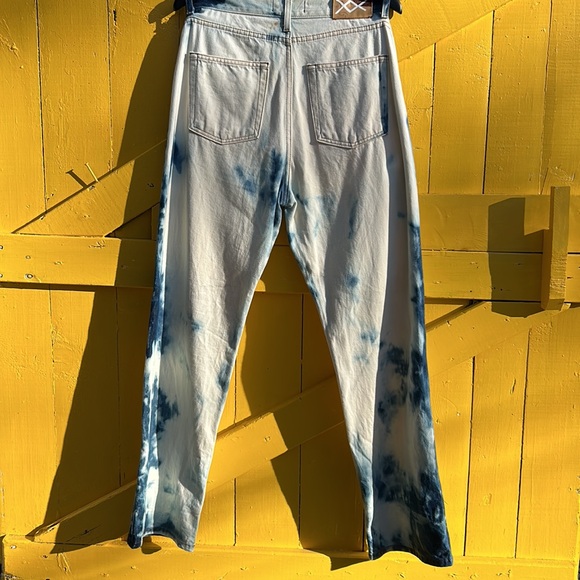 RARE, BLEACHED, NAKED AND FAMOUS HIGH WAIST SELVEDGE JEANS SIZE 30 - Picture 4 of 12